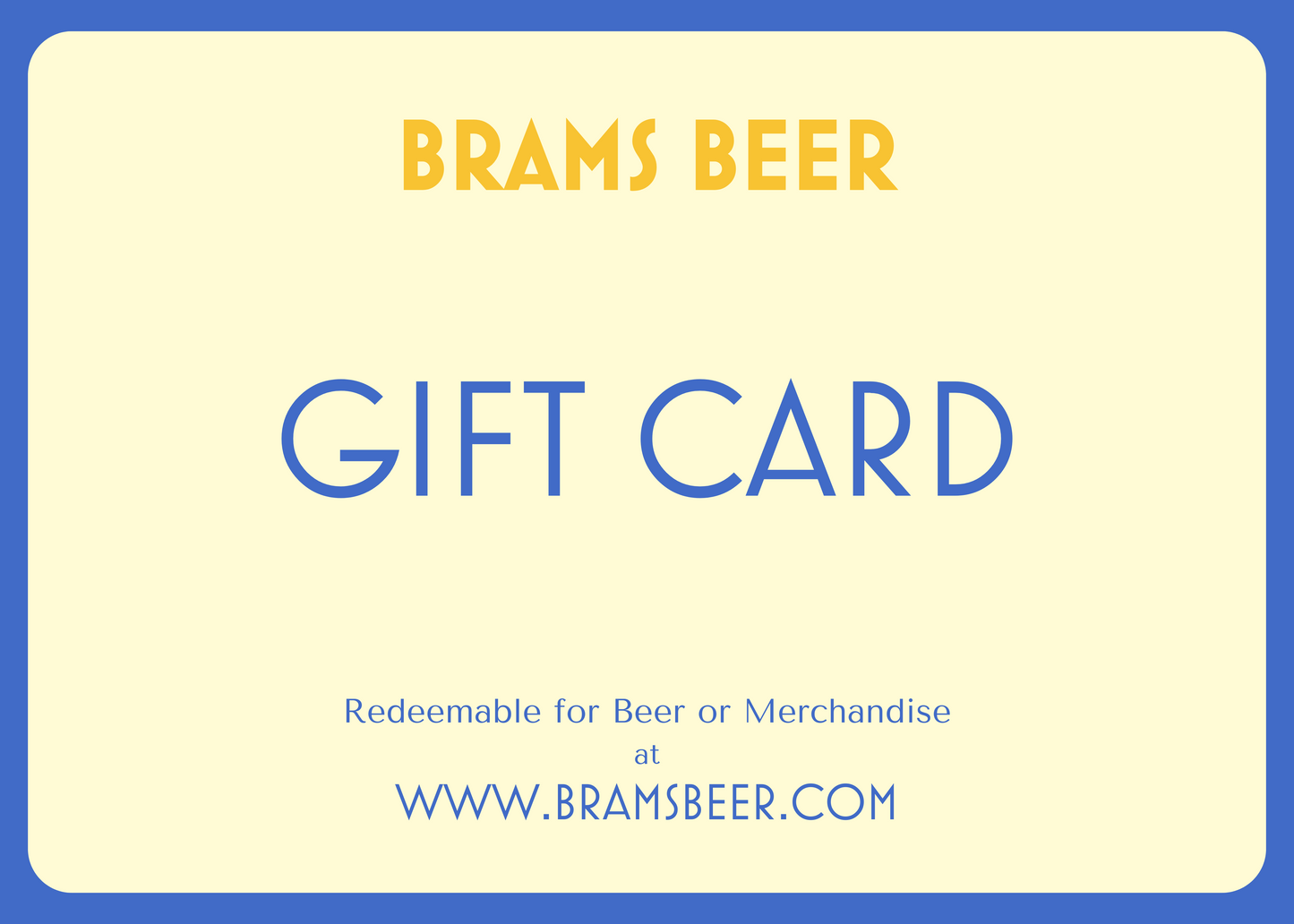 BRAMS gift card